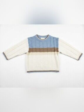 Vintage BT Kids Boys Toddler Knit Sweater 2T Y2K Ribbed Colorblock Knit Design